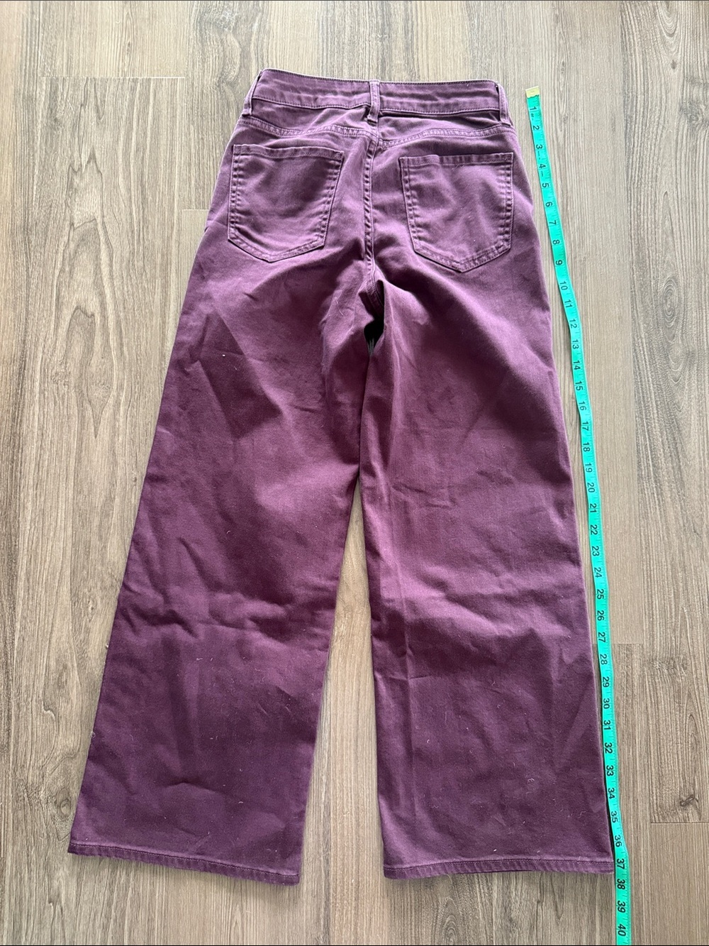 NWT Quince Bella Stretch Wide Leg Jeans Wine Tasting Red 25 - Picture 7 of 7